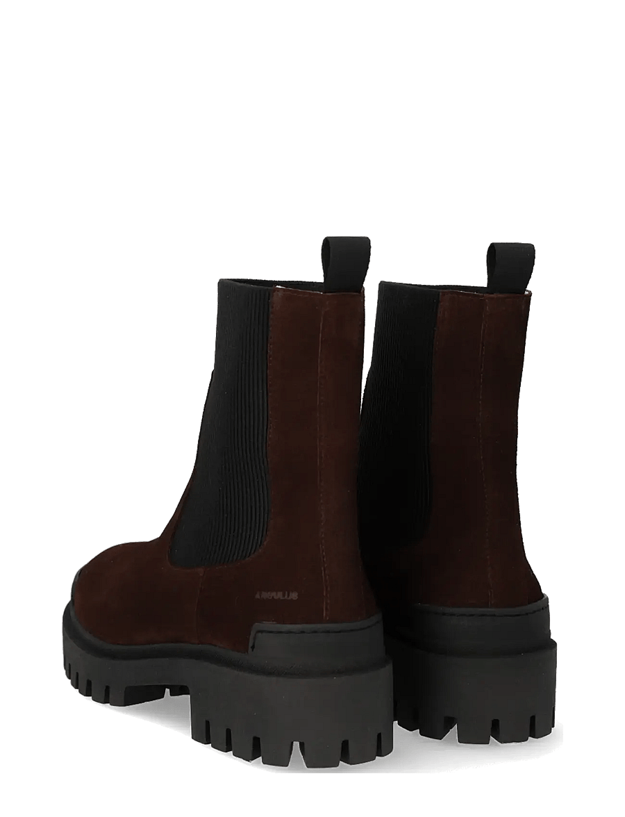 ANGULUS - Booties - flat - with elastic - madalad poolsaapad - 2193/019 brown/black - 2