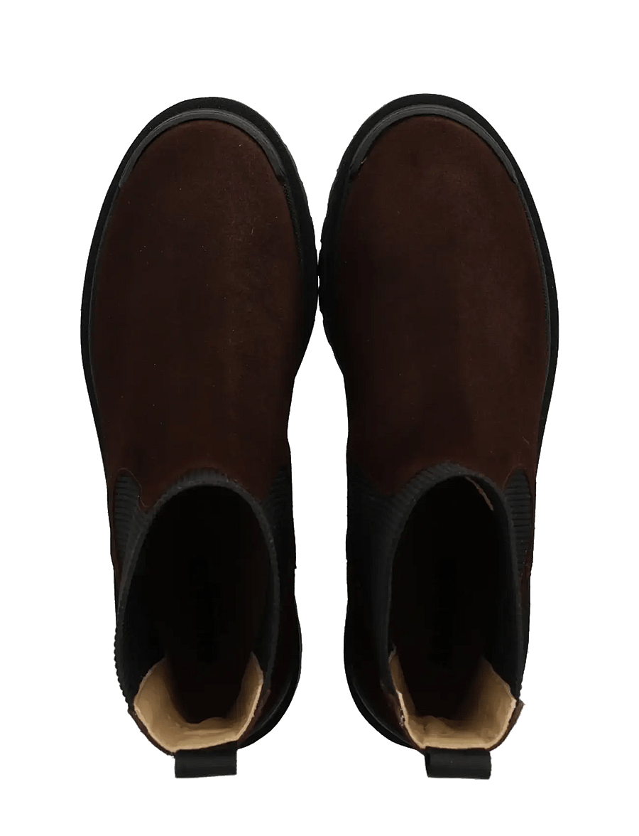 ANGULUS - Booties - flat - with elastic - madalad poolsaapad - 2193/019 brown/black - 3