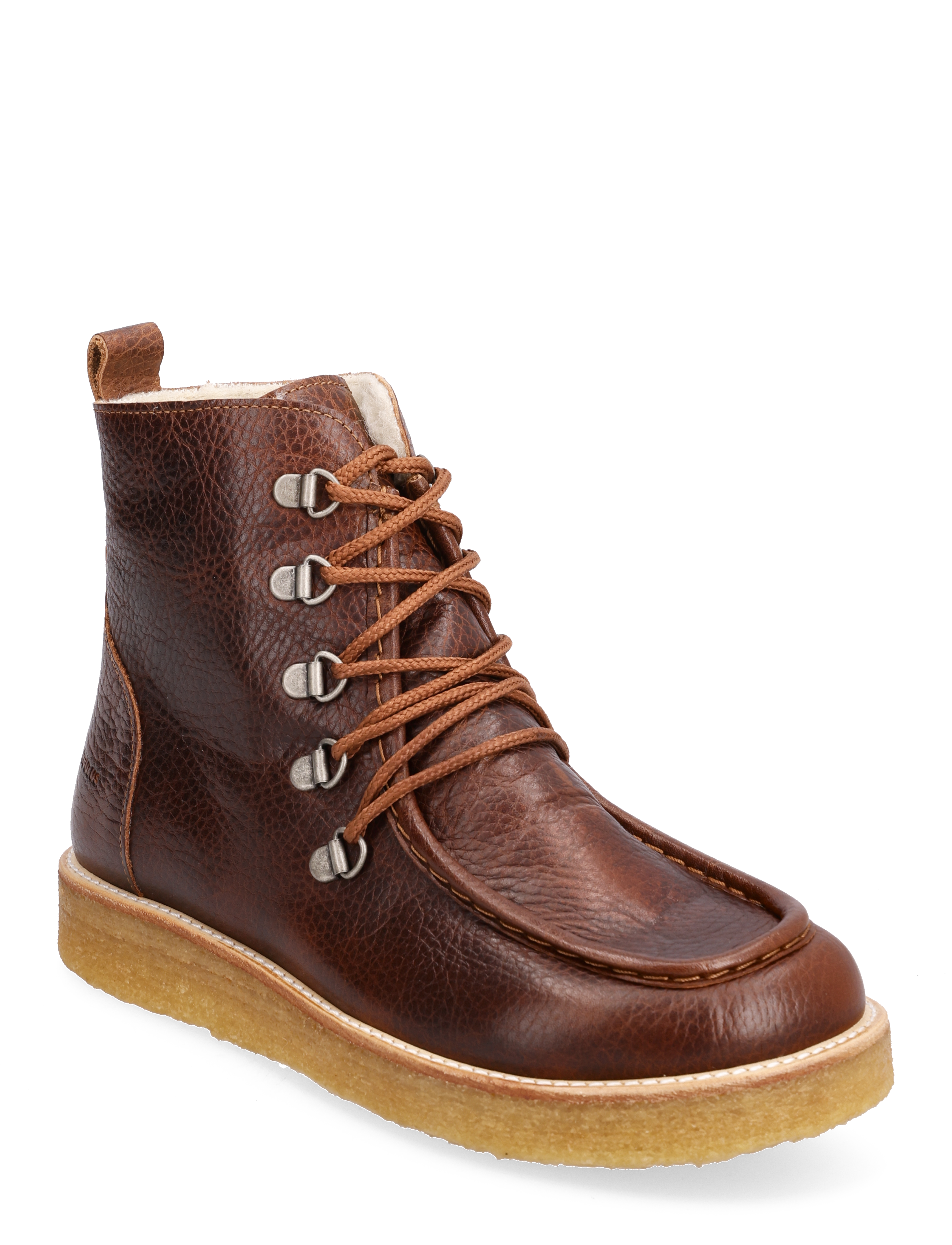 ANGULUS Boots - flat - with laces - Transitional Layering - 2509 COGNAC / brown
