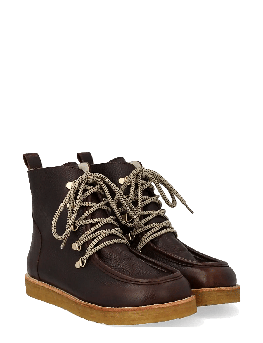 ANGULUS - Boots - flat - with laces - flat ankle boots - 2505 dark brown - 0