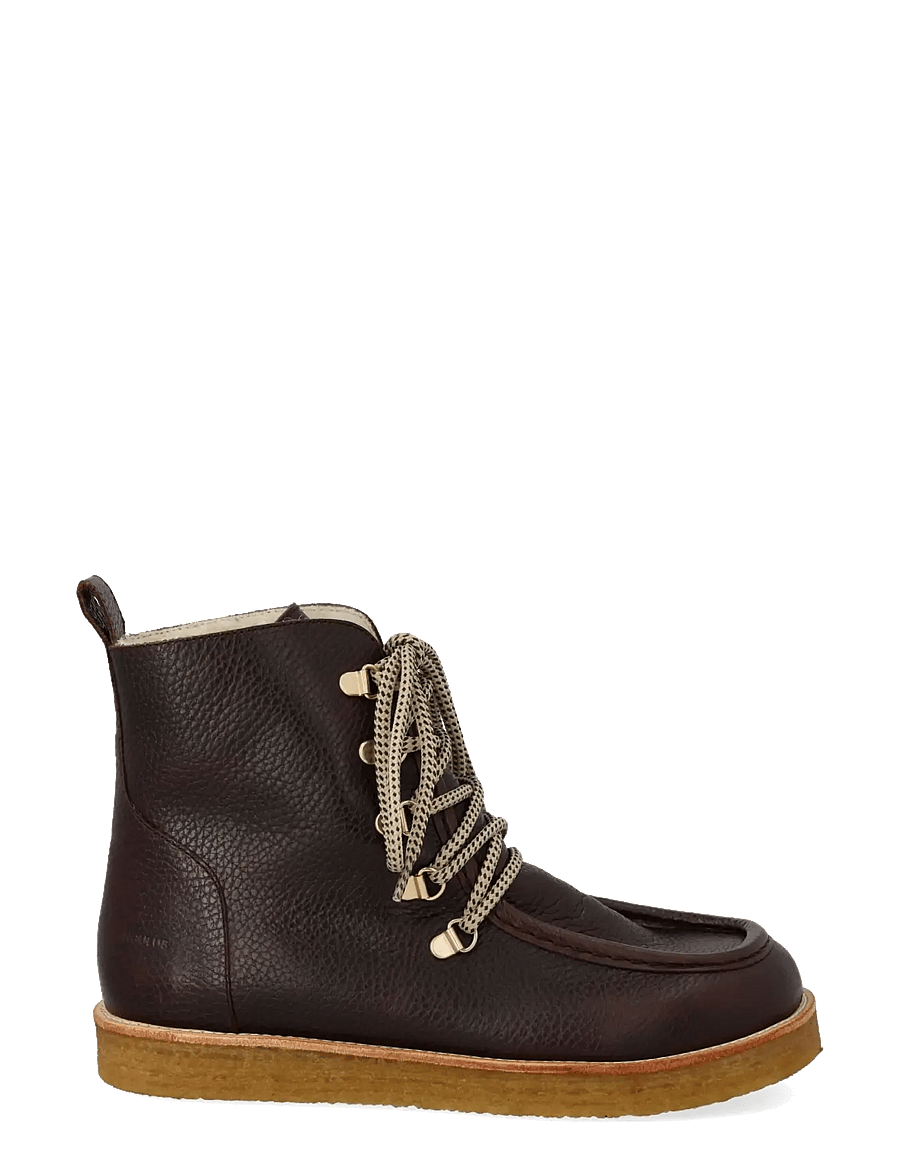 ANGULUS - Boots - flat - with laces - flat ankle boots - 2505 dark brown - 1