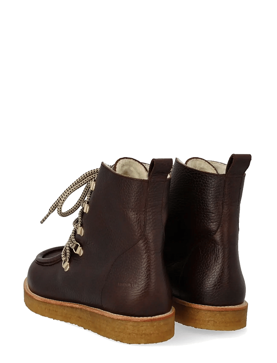 ANGULUS - Boots - flat - with laces - flat ankle boots - 2505 dark brown - 2