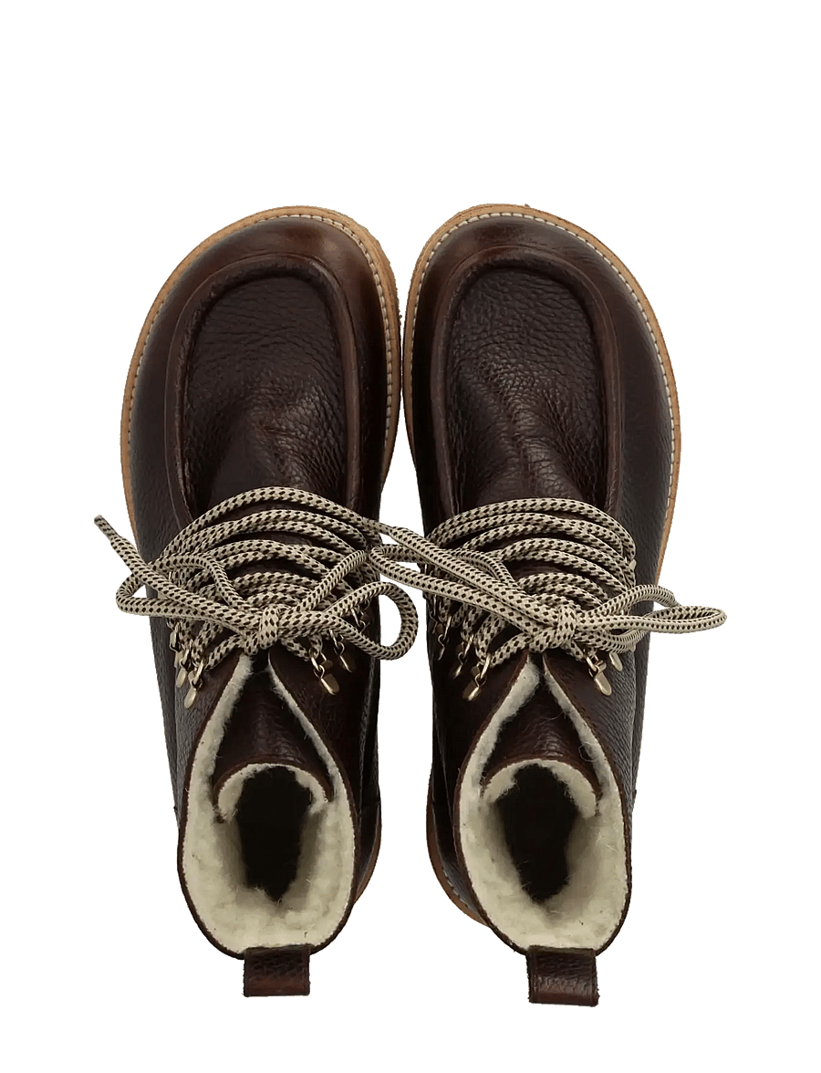 ANGULUS - Boots - flat - with laces - flat ankle boots - 2505 dark brown - 3