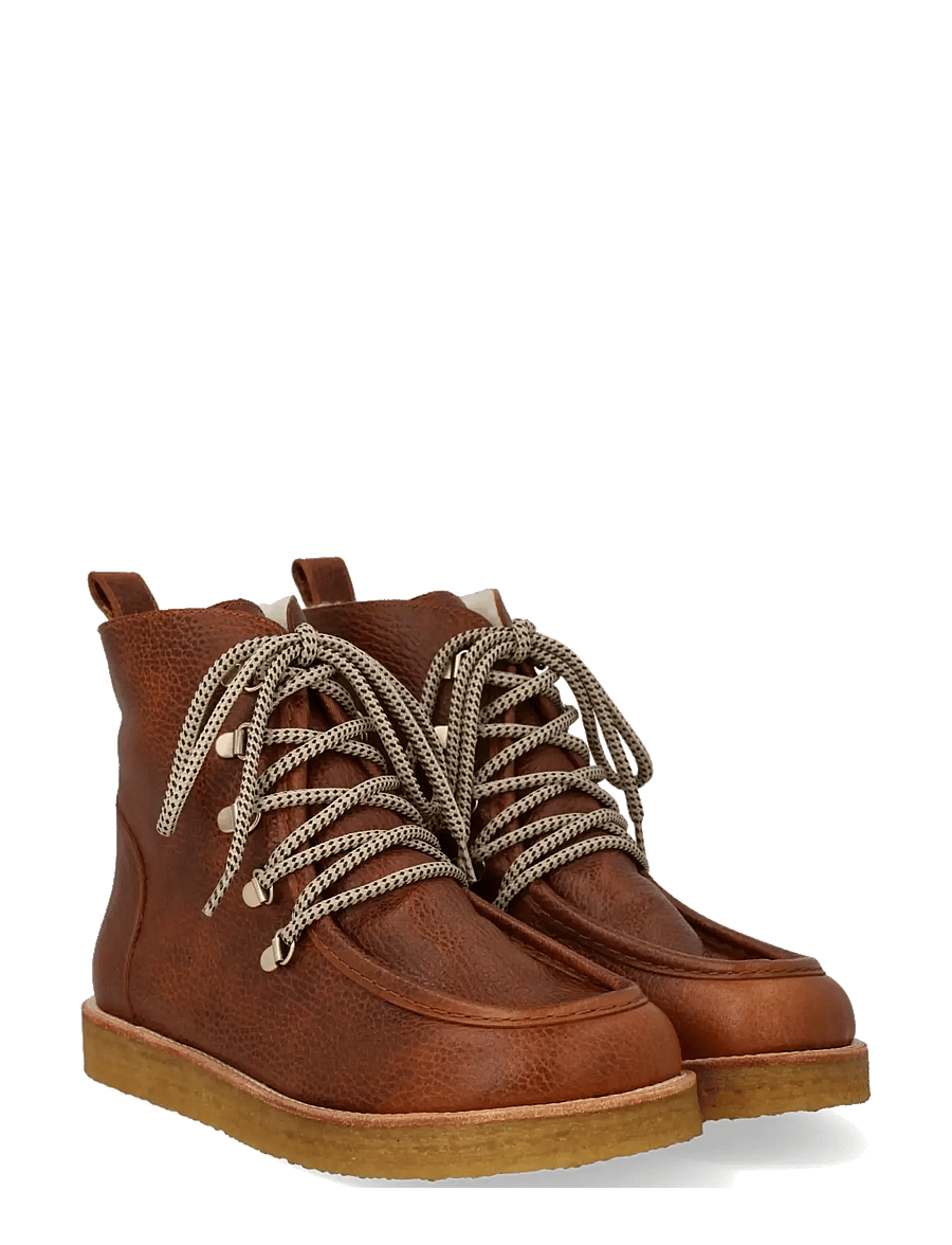 ANGULUS - Boots - flat - with laces - flache stiefeletten - 2509 cognac - 0
