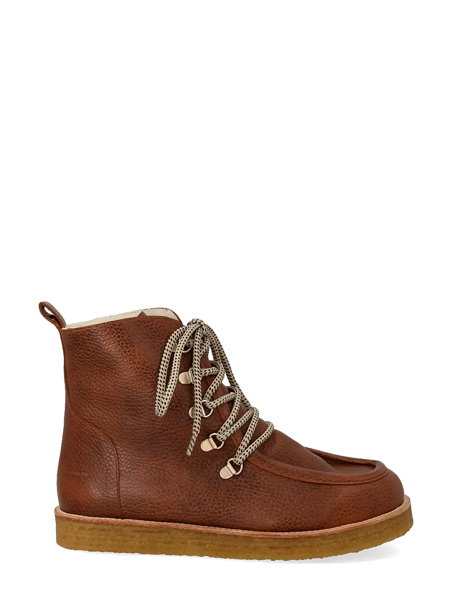 ANGULUS - Boots - flat - with laces - flache stiefeletten - 2509 cognac - 1