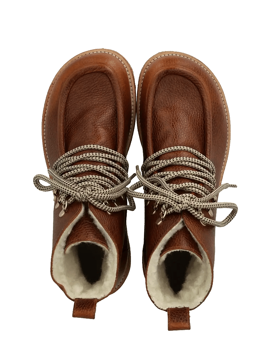 ANGULUS - Boots - flat - with laces - flache stiefeletten - 2509 cognac - 3