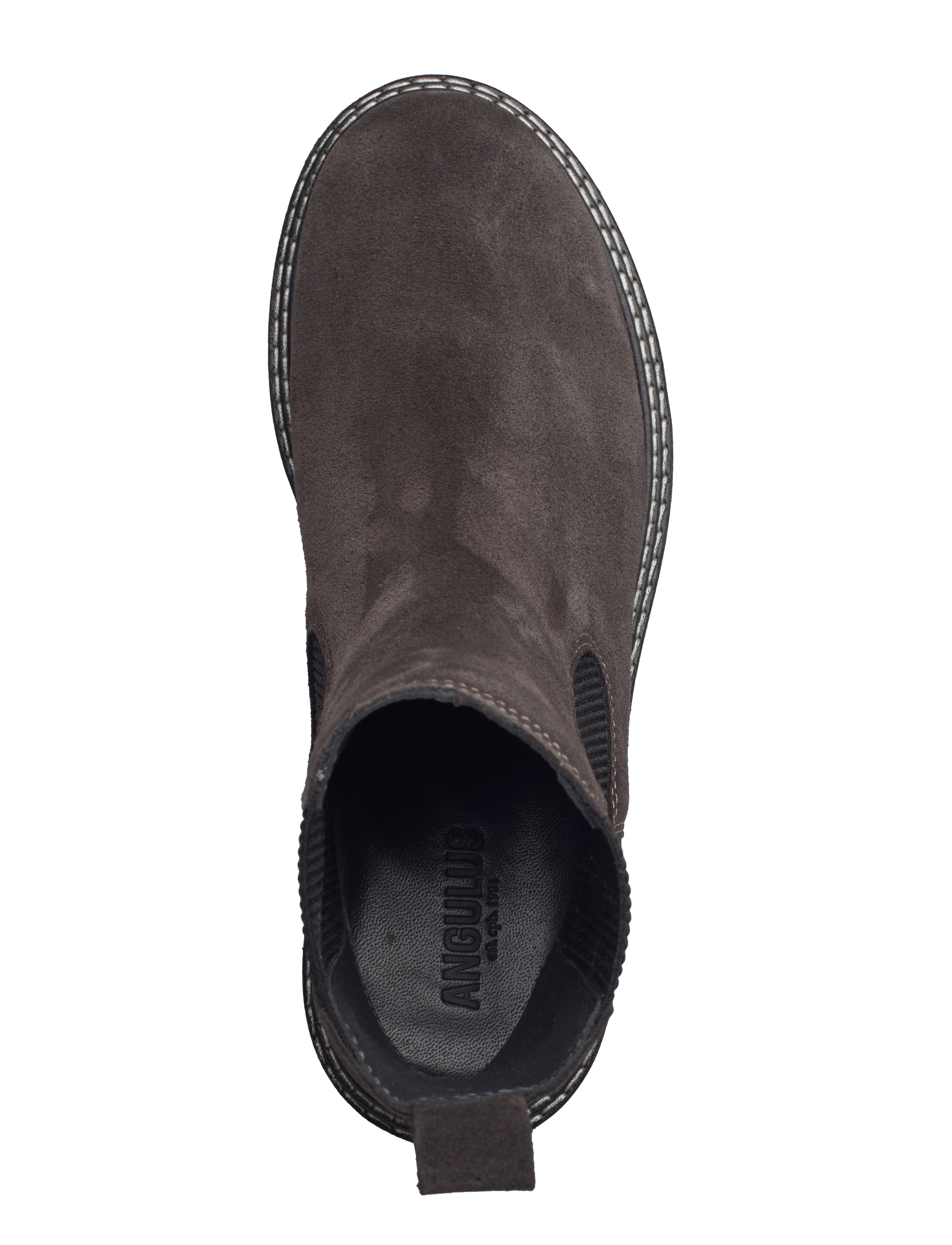ANGULUS - Booties - flat - with elastic - chelsea støvler - 1716/019 espresso/black - 3