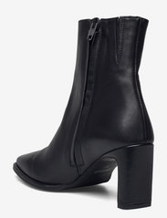 ANGULUS - Bootie - block heel - with zippe - hög klack - 1604/001 black/black - 2