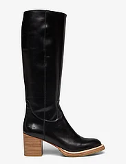 ANGULUS - Bootie - block heel - with zippe - höga stövlar - 1835/001 black/black - 1