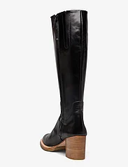 ANGULUS - Bootie - block heel - with zippe - pitkävartiset saappaat - 1835/001 black/black - 2
