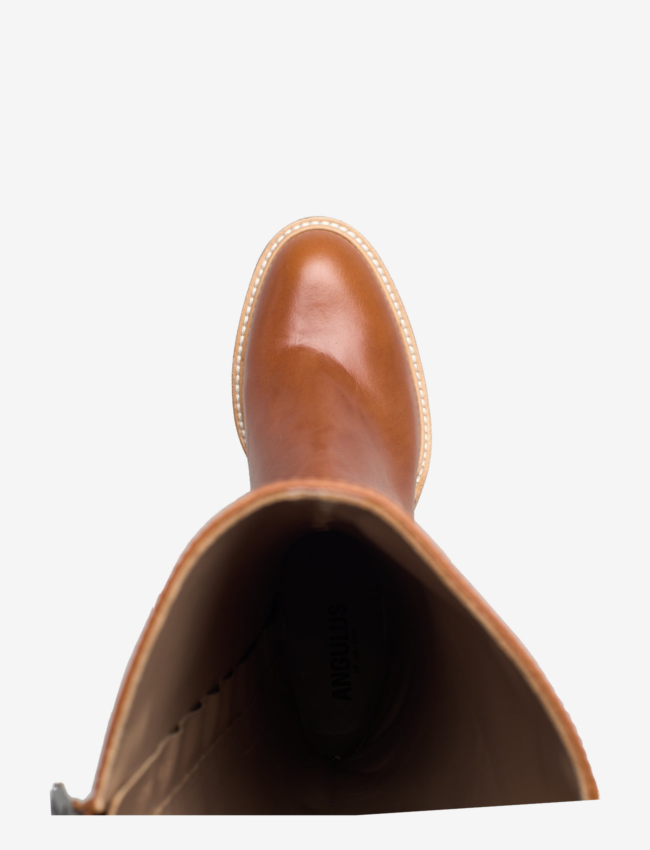 ANGULUS - Bootie - block heel - with zippe - lange stiefel - 1838/036 cognac/cognac - 3