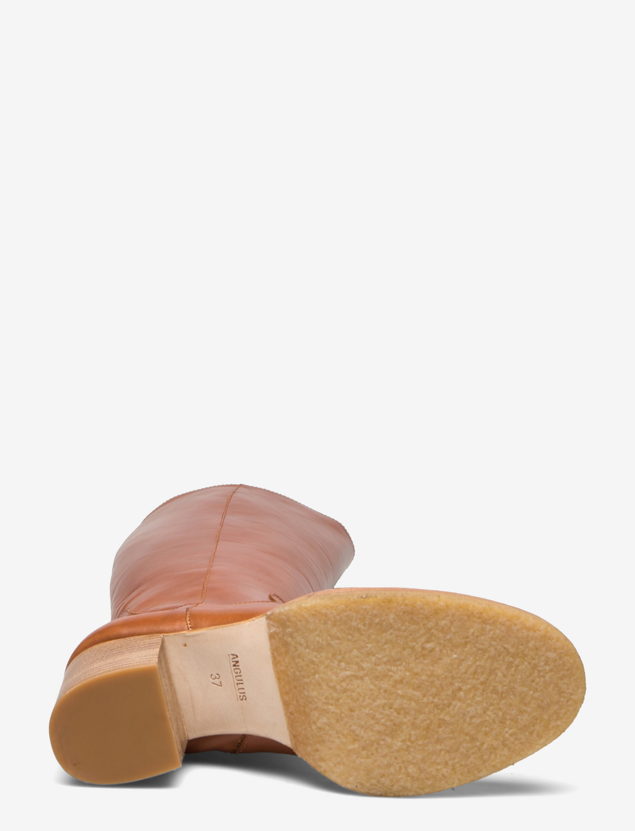 ANGULUS - Bootie - block heel - with zippe - lange stiefel - 1838/036 cognac/cognac - 4