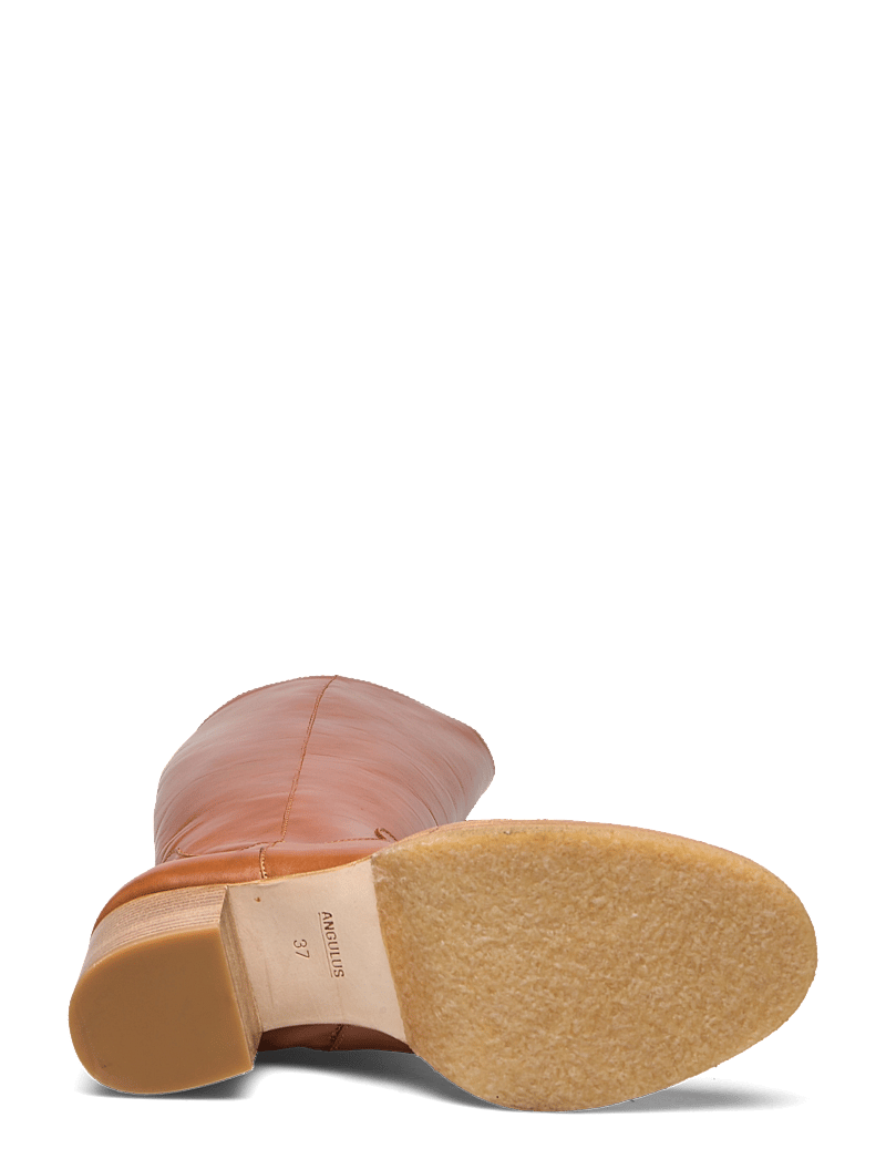 ANGULUS - Bootie - block heel - with zippe - kniehohe stiefel - 1838/036 cognac/cognac - 5