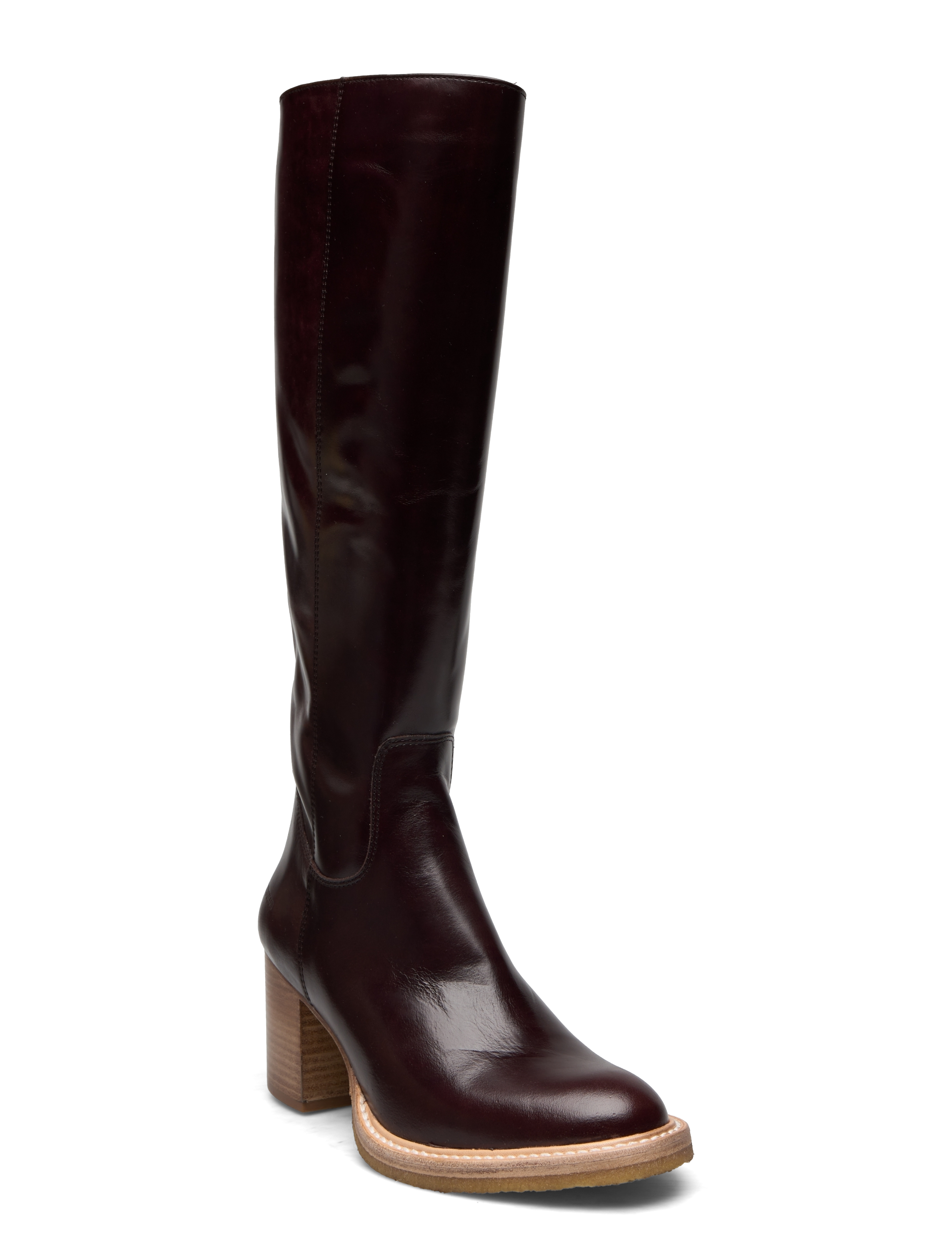 ANGULUS Bootie - block heel - with zippe - Schoenen - 1836/002 DARK BROWN/DARK BROWN / brown
