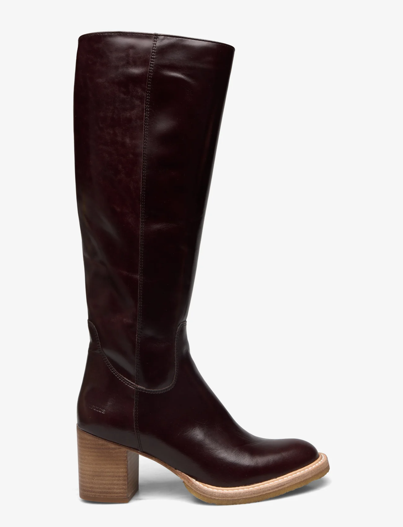 ANGULUS - Bootie - block heel - with zippe - kozaki klasyczne - 1836/002 dark brown/dark brown - 1