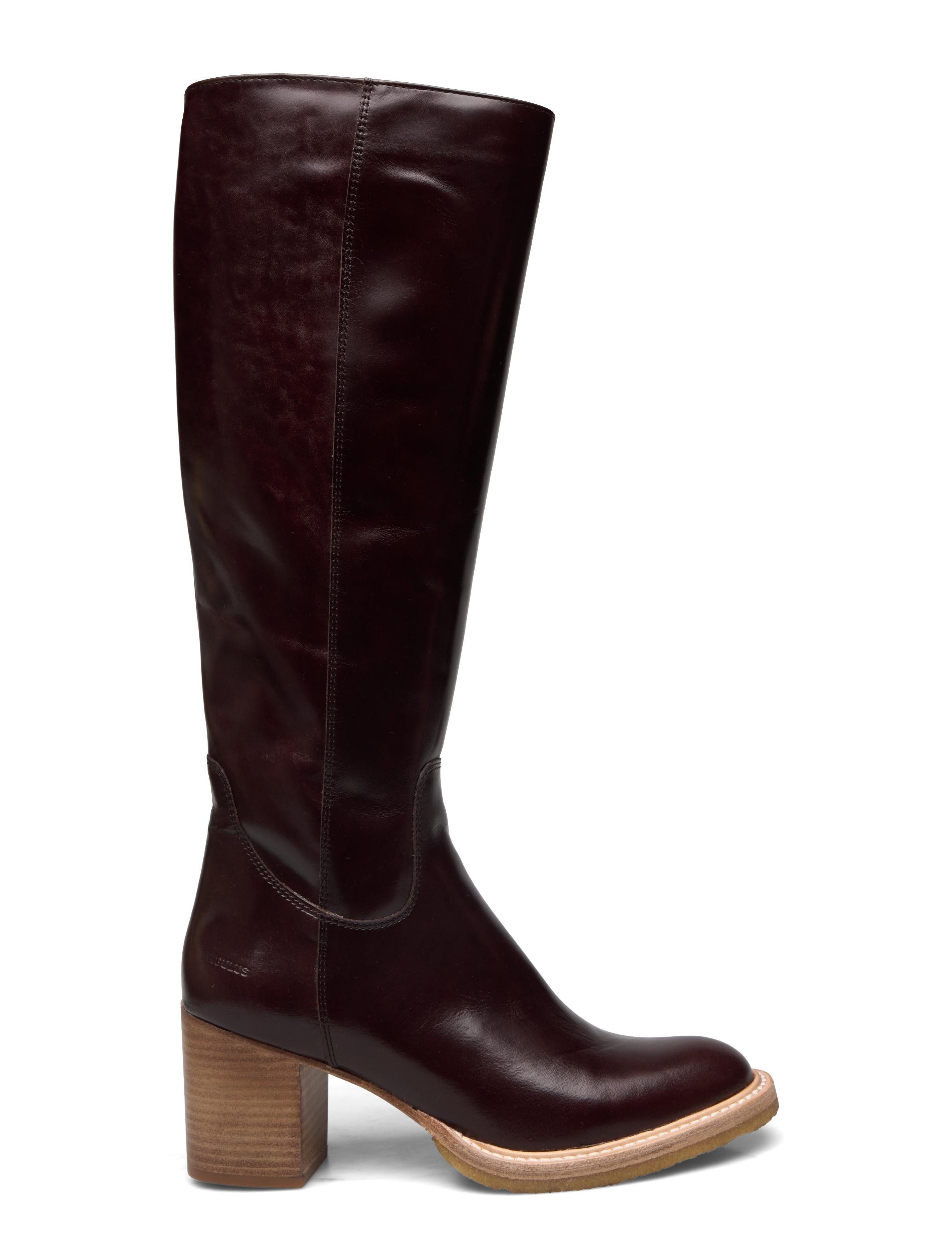 ANGULUS - Bootie - block heel - with zippe - kniehohe stiefel - 1836/002 dark brown/dark brown - 1