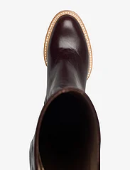 ANGULUS - Bootie - block heel - with zippe - höga stövlar - 1836/002 dark brown/dark brown - 3