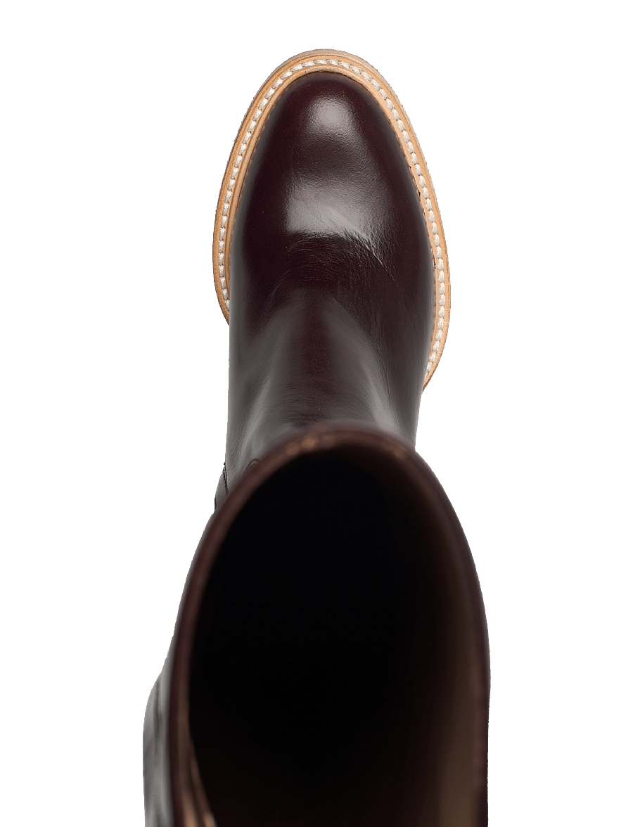ANGULUS - Bootie - block heel - with zippe - kniehohe stiefel - 1836/002 dark brown/dark brown - 3