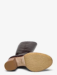 ANGULUS - Bootie - block heel - with zippe - pitkävartiset saappaat - 1836/002 dark brown/dark brown - 4