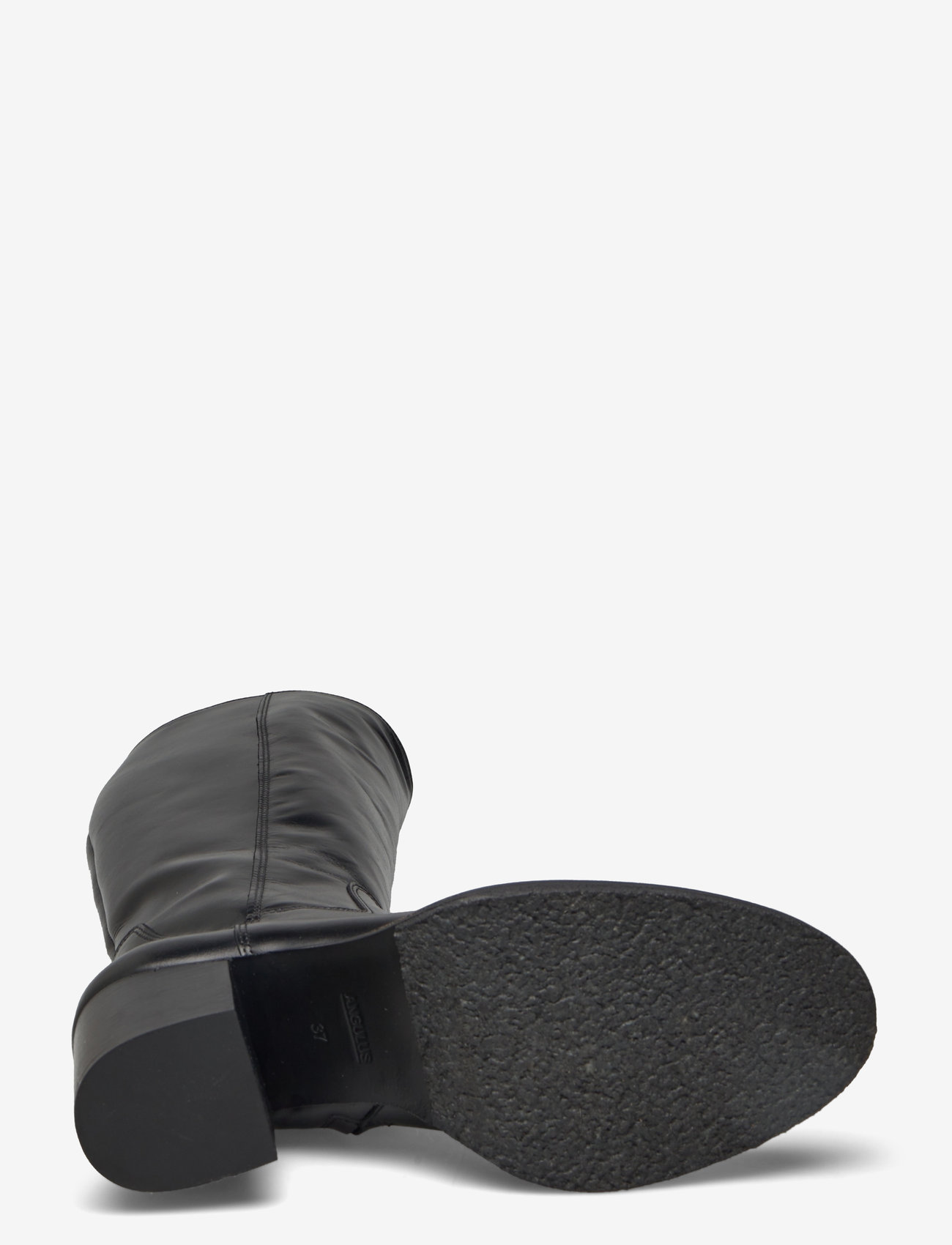 ANGULUS - Bootie - block heel - with zippe - pika säärega saapad - 1835/001 black/black - 4