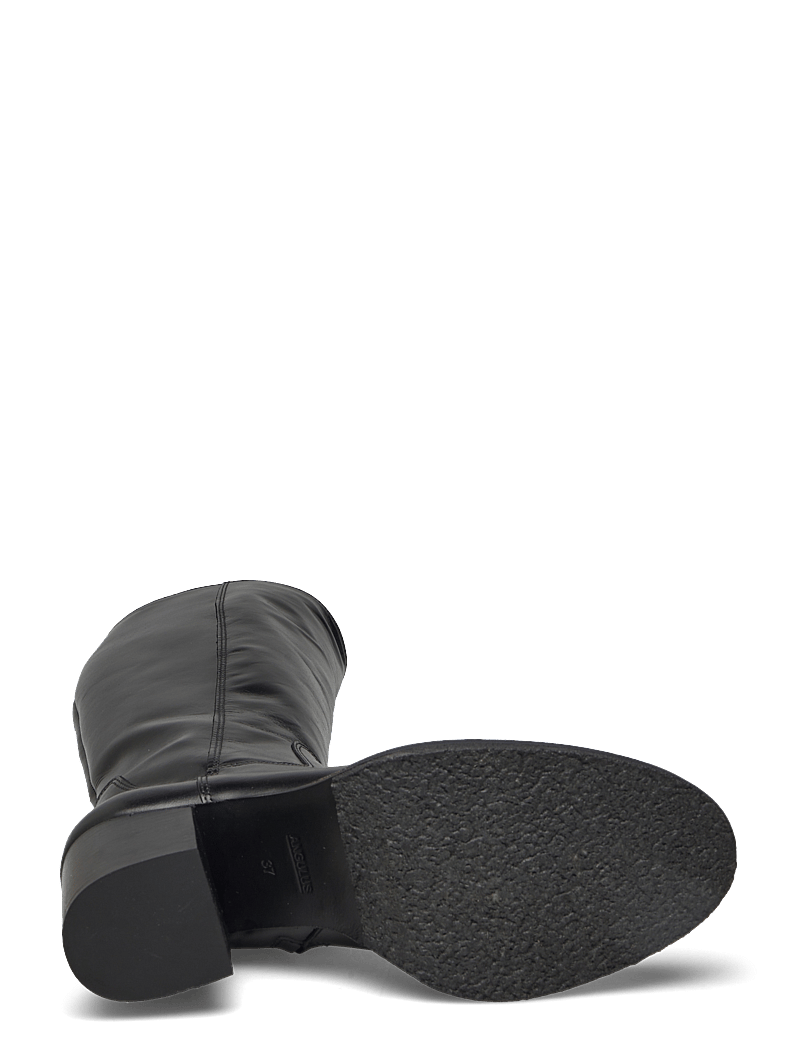 ANGULUS - Bootie - block heel - with zippe - knee high boots - 1835/001 black/black - 4