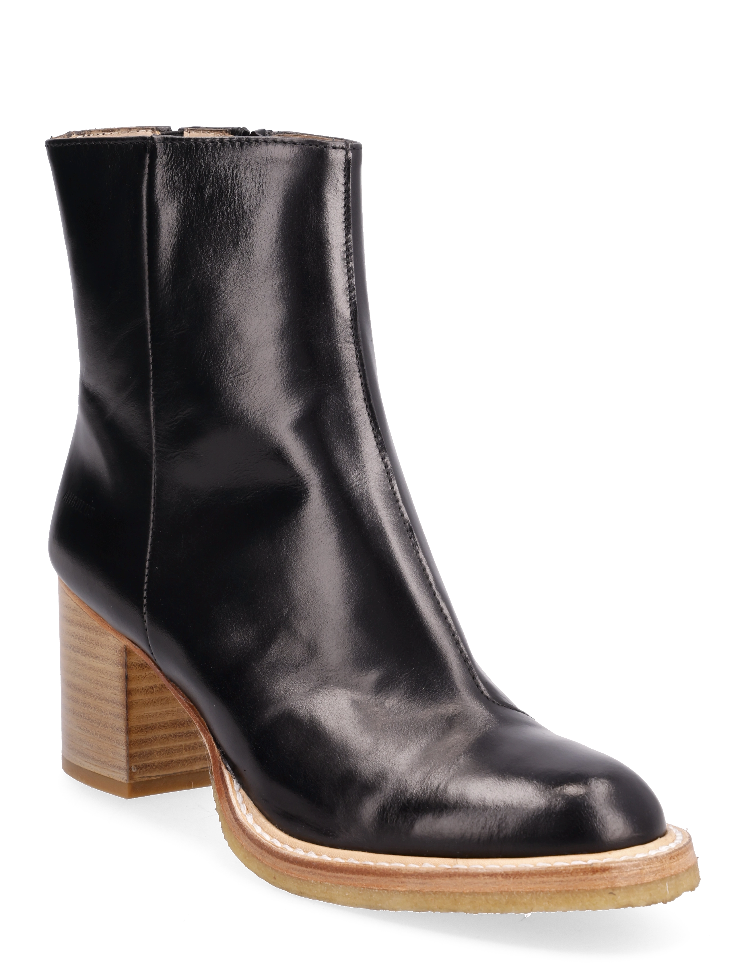 ANGULUS Bootie - Block Heel - With Zippe Schwarz - 38 - Damen