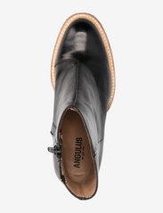 ANGULUS - Bootie - block heel - with zippe - kõrge konts - 1835/001 black/black - 3