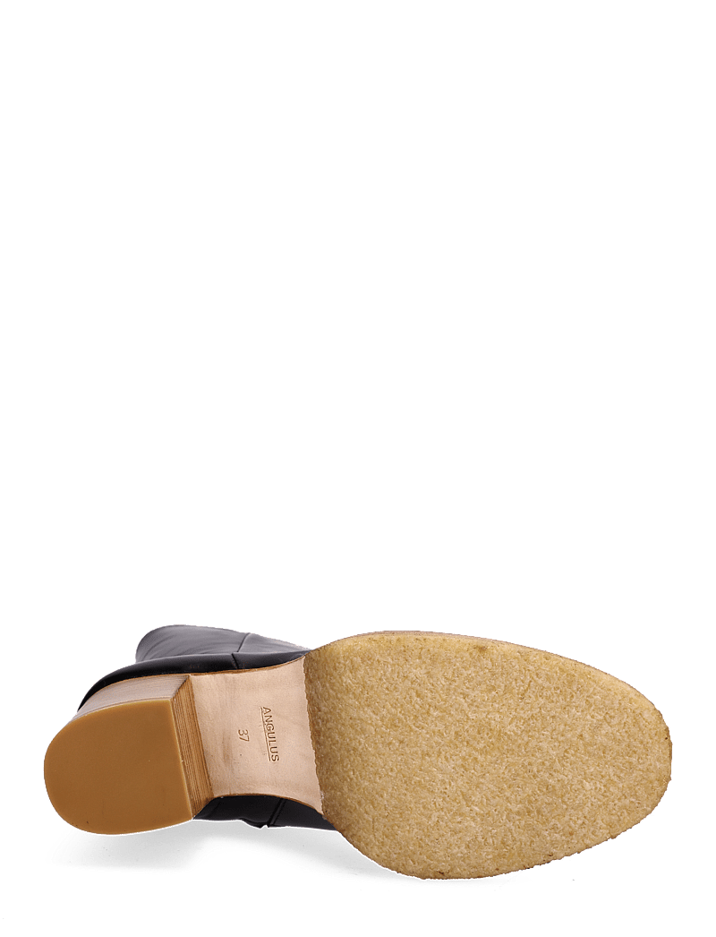 ANGULUS - Bootie - block heel - with zippe - stiefeletten mit absatz - 1835/001 black/black - 5