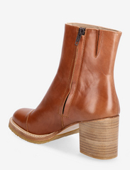 ANGULUS - Bootie - block heel - with zippe - høj hæl - 1838/036 cognac/cognac - 2