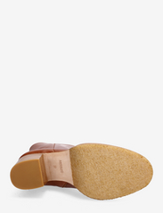 ANGULUS - Bootie - block heel - with zippe - korolliset nilkkurit - 1838/036 cognac/cognac - 4