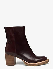 ANGULUS - Bootie - block heel - with zippe - høye hæler - 1836/002 dark brown/dark brown - 1