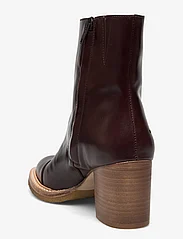 ANGULUS - Bootie - block heel - with zippe - høj hæl - 1836/002 dark brown/dark brown - 2