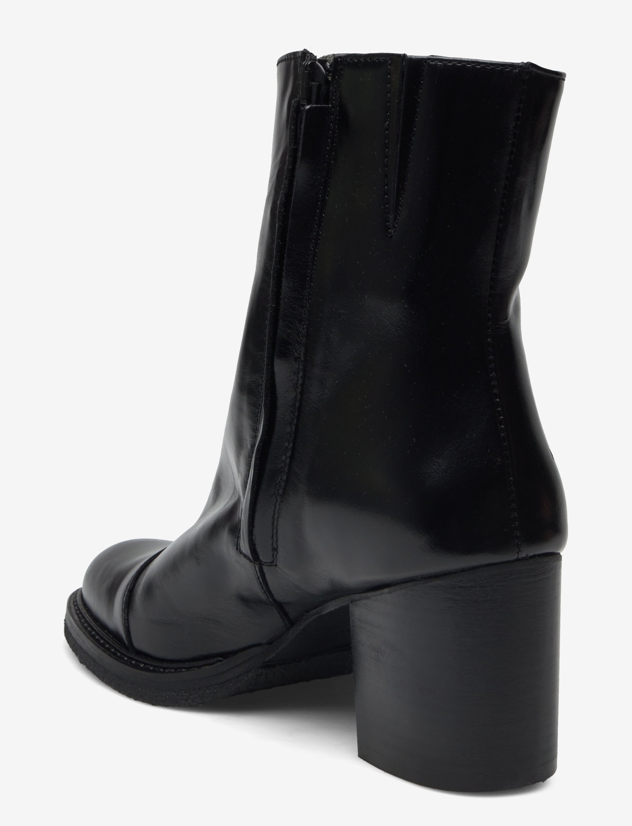 ANGULUS - Bootie - block heel - with zippe - hohe absätze - 1835/001 black/black - 2