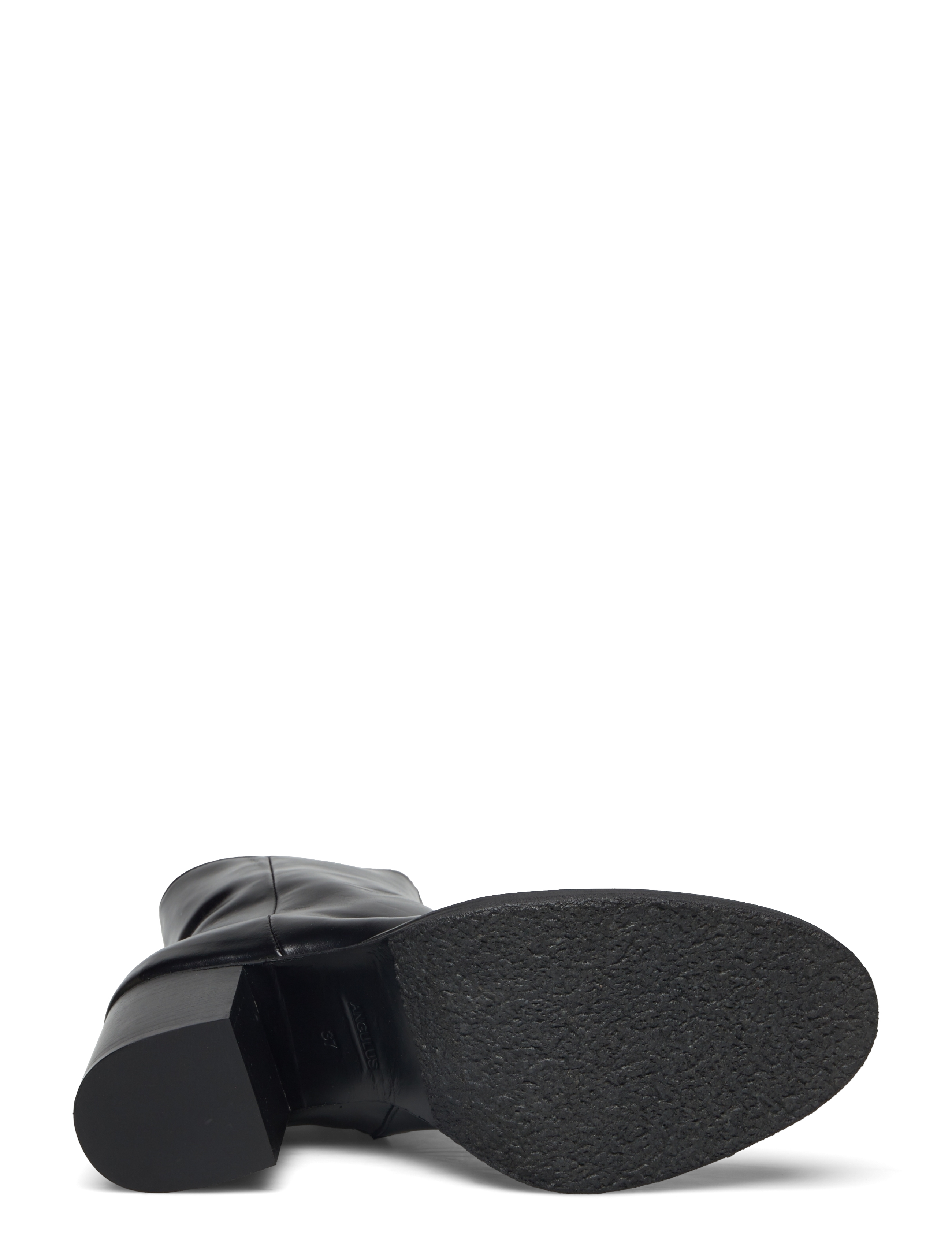 ANGULUS - Bootie - block heel - with zippe - 1835/001 black/black - 5