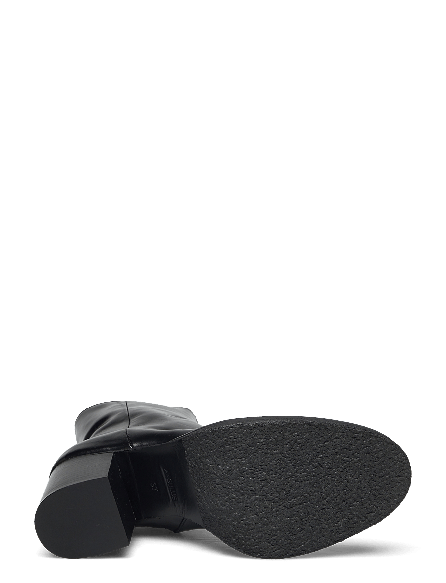 ANGULUS - Bootie - block heel - with zippe - ankelboots med hæl - 1835/001 black/black - 5