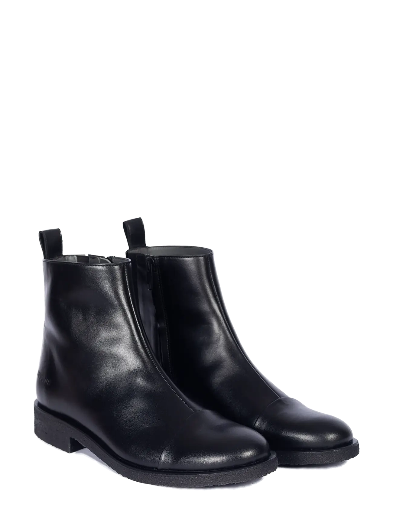 ANGULUS Booties - flat - with zipper - Stiefel - 1604/001 BLACK/BLACK / black