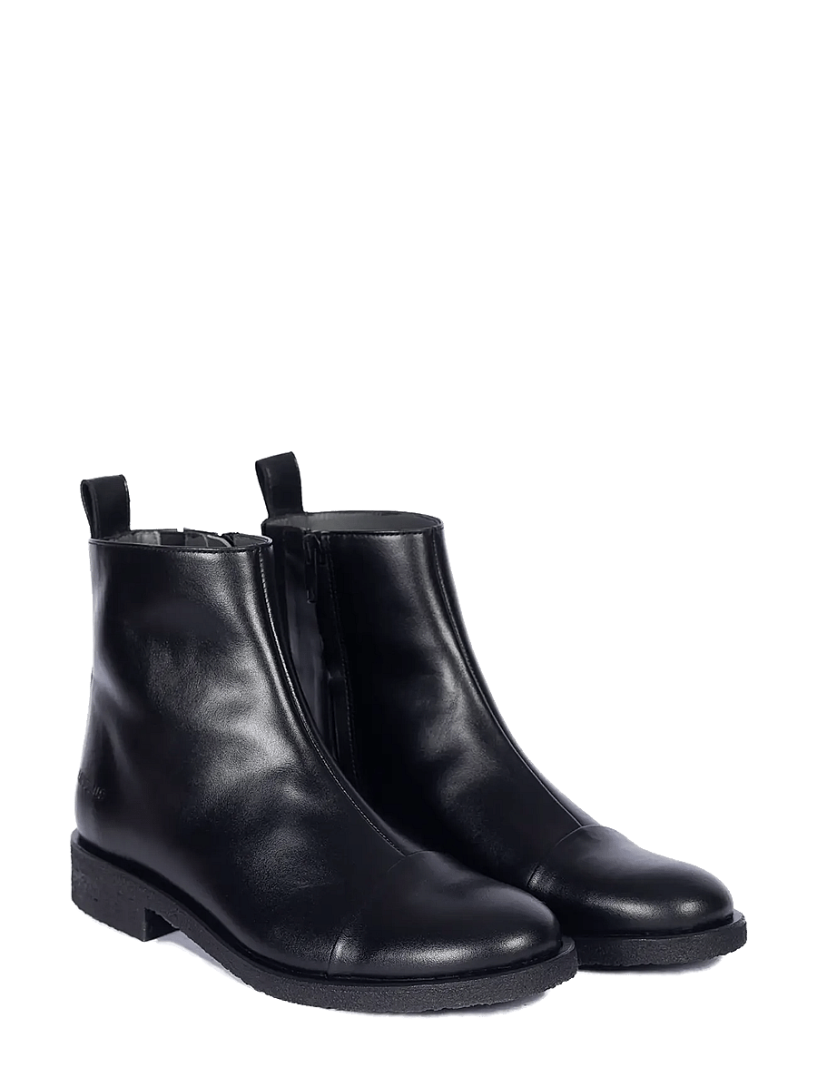 ANGULUS - Booties - flat - with zipper - 1604/001 black/black - 0