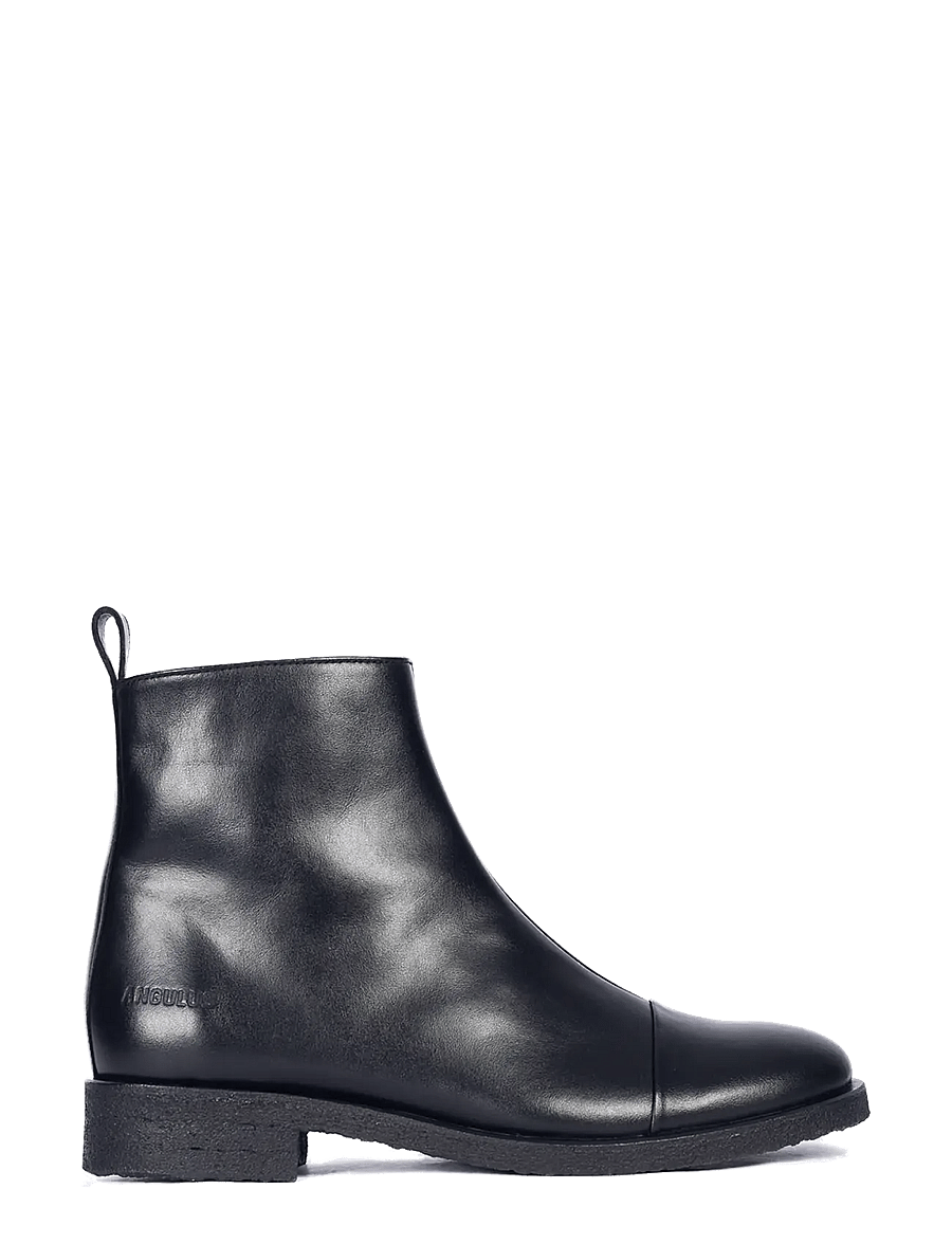 ANGULUS - Booties - flat - with zipper - 1604/001 black/black - 1