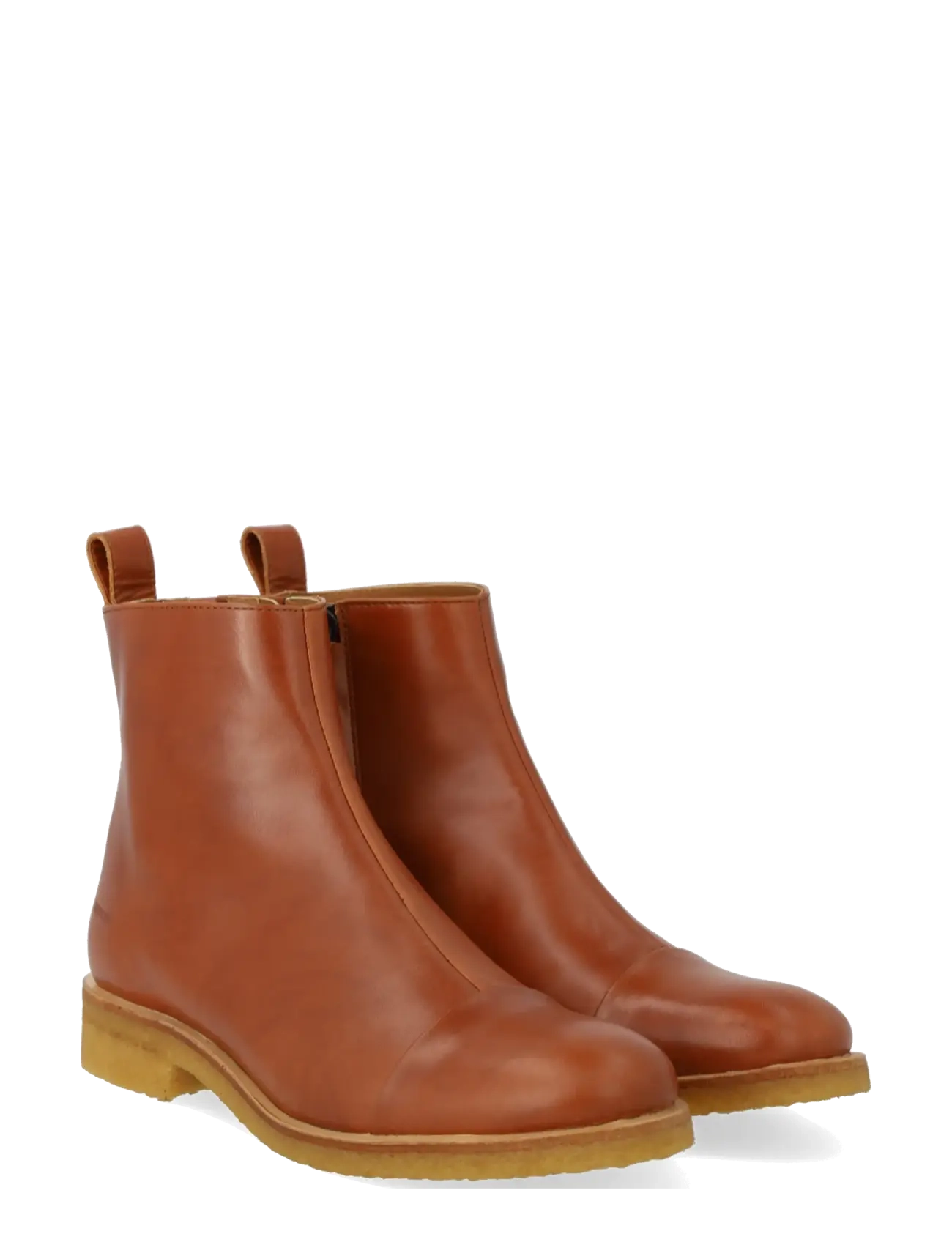 ANGULUS Booties - flat - with zipper - Stiefel - 1838/002 COGNAC/DARK BROWN / brown