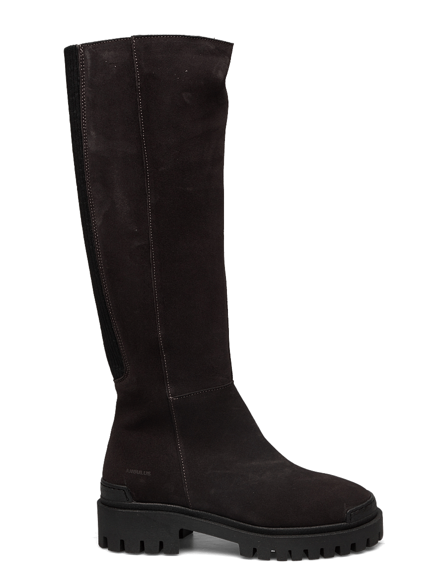 ANGULUS - Boots - flat - knähöga stövlar - 1716/019 espresso/black - 1