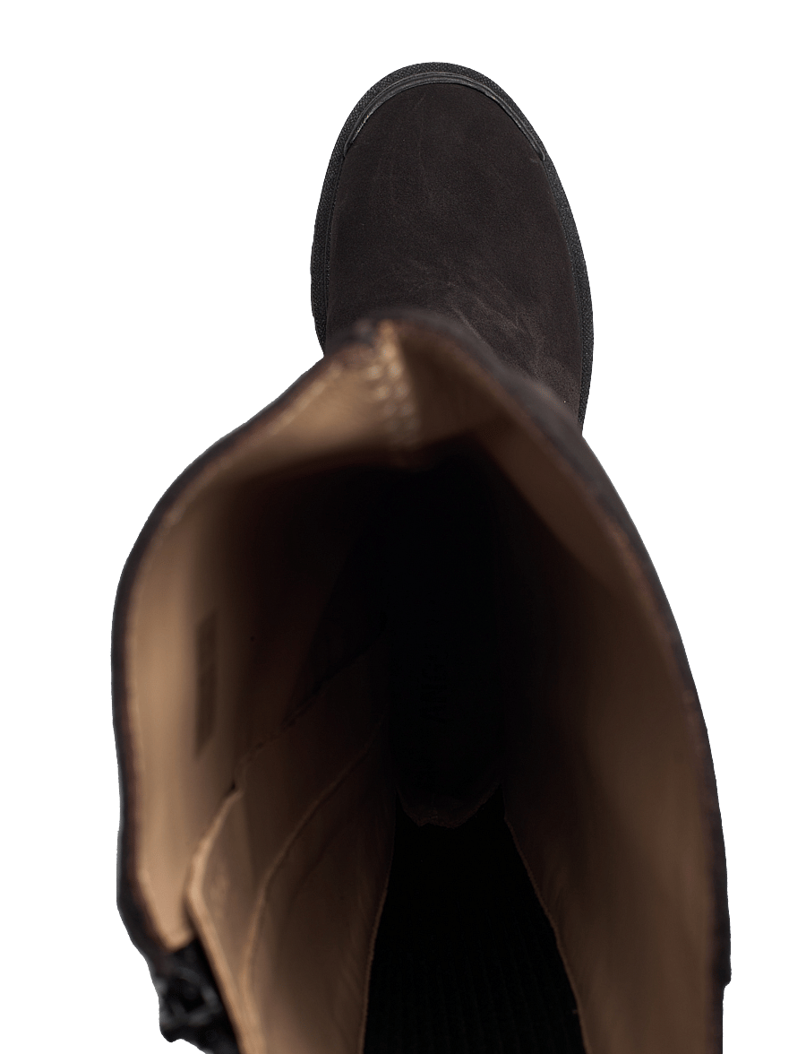 ANGULUS - Boots - flat - knähöga stövlar - 1716/019 espresso/black - 3
