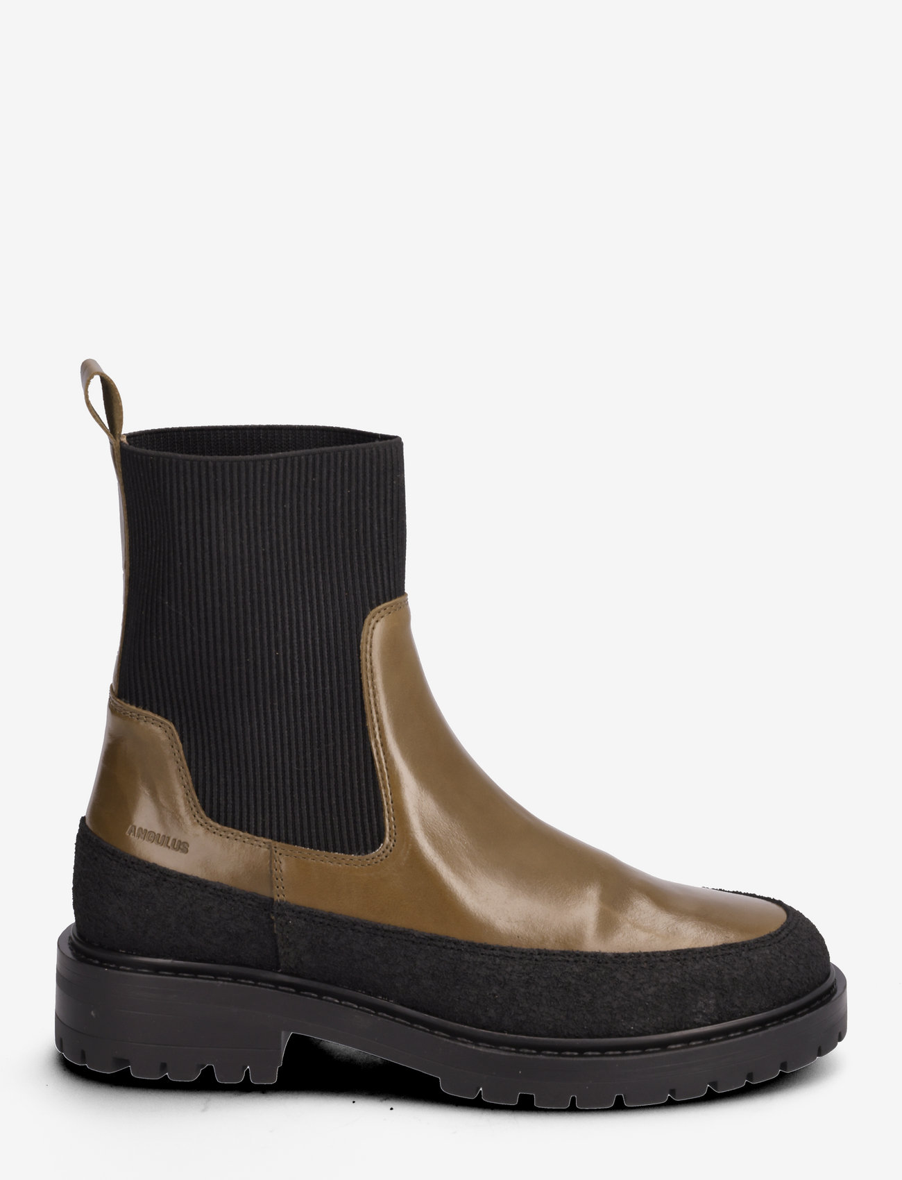 ANGULUS - Boots - flat - „chelsea“ stiliaus aulinukai - 1321/1841/019  black/d. oliven - 1
