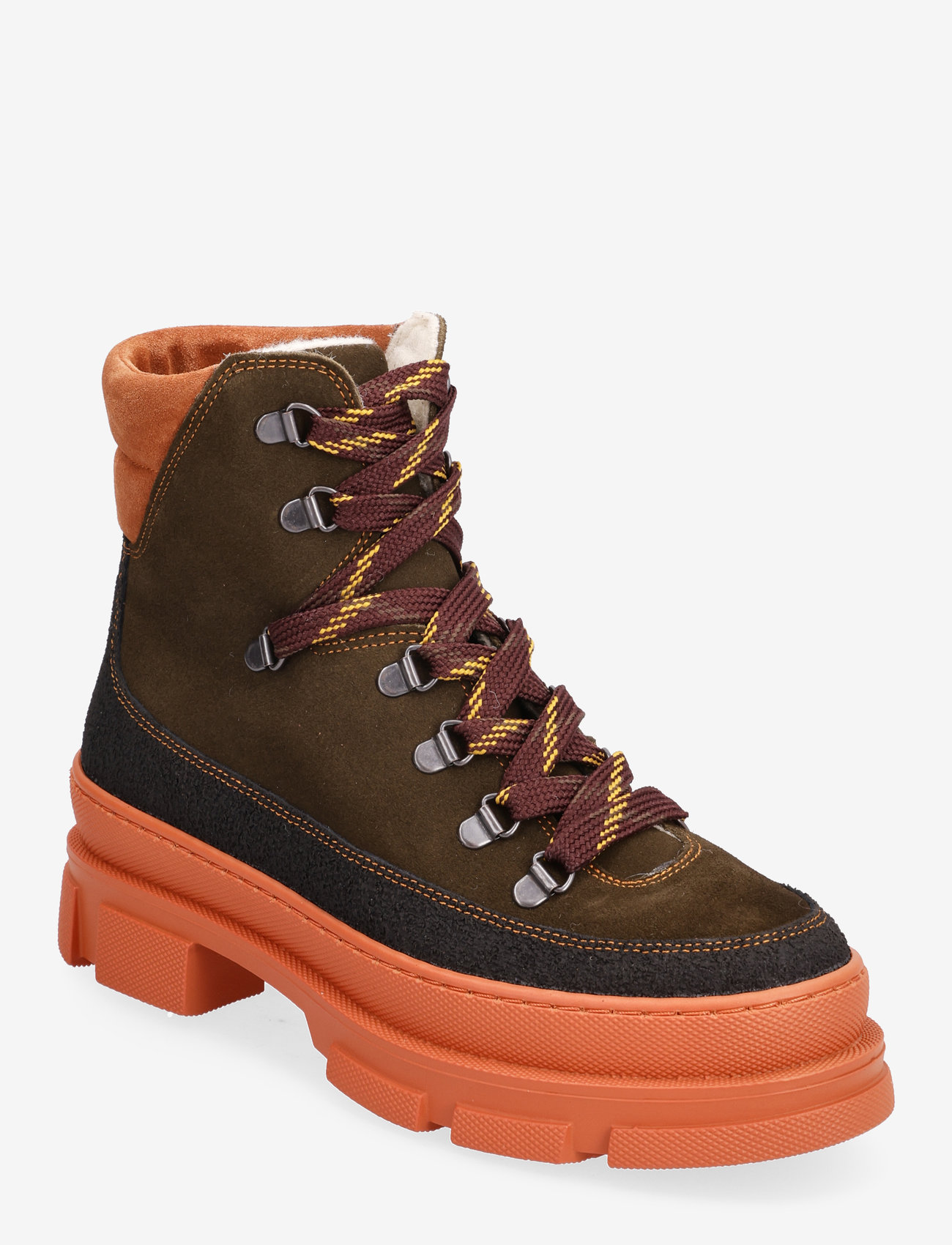 ANGULUS - Boots - flat - geschnürte stiefel - 1321/2214/1754 black/dark gree - 0