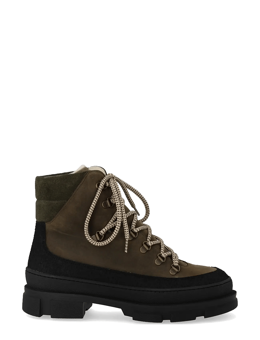 ANGULUS - Boots - flat - flache stiefeletten - 1321/1764/2244 black/dark oliv - 2
