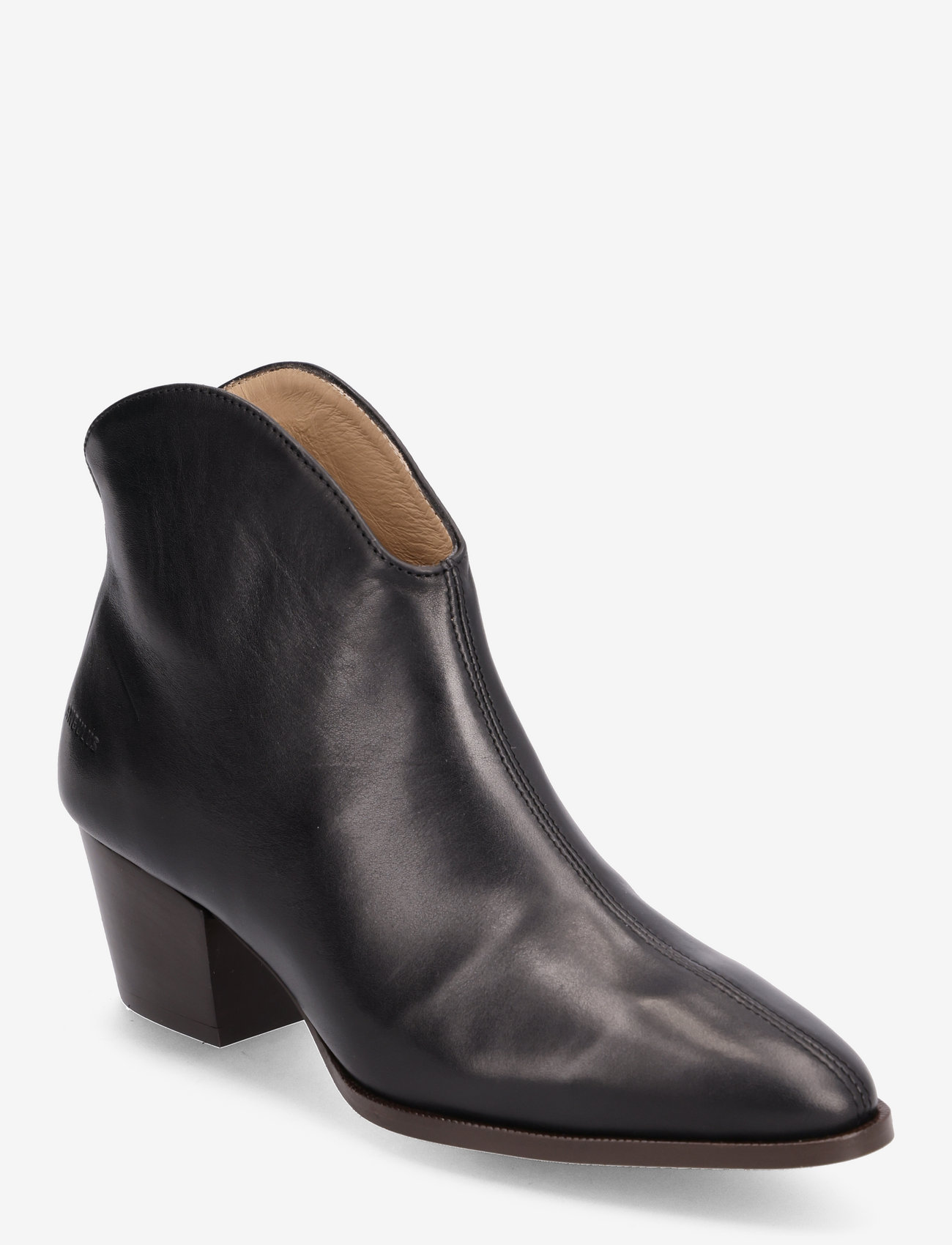 ANGULUS - Booties - Block heel - with elas - høye hæler - 1604 black - 0