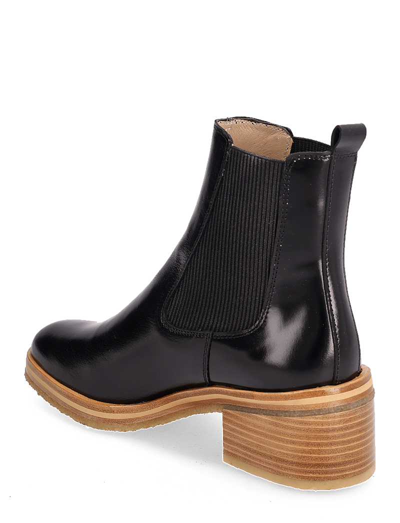 ANGULUS - Bootie - block heel - with zippe - stiefeletten mit absatz - 1835/019 black /black - 2
