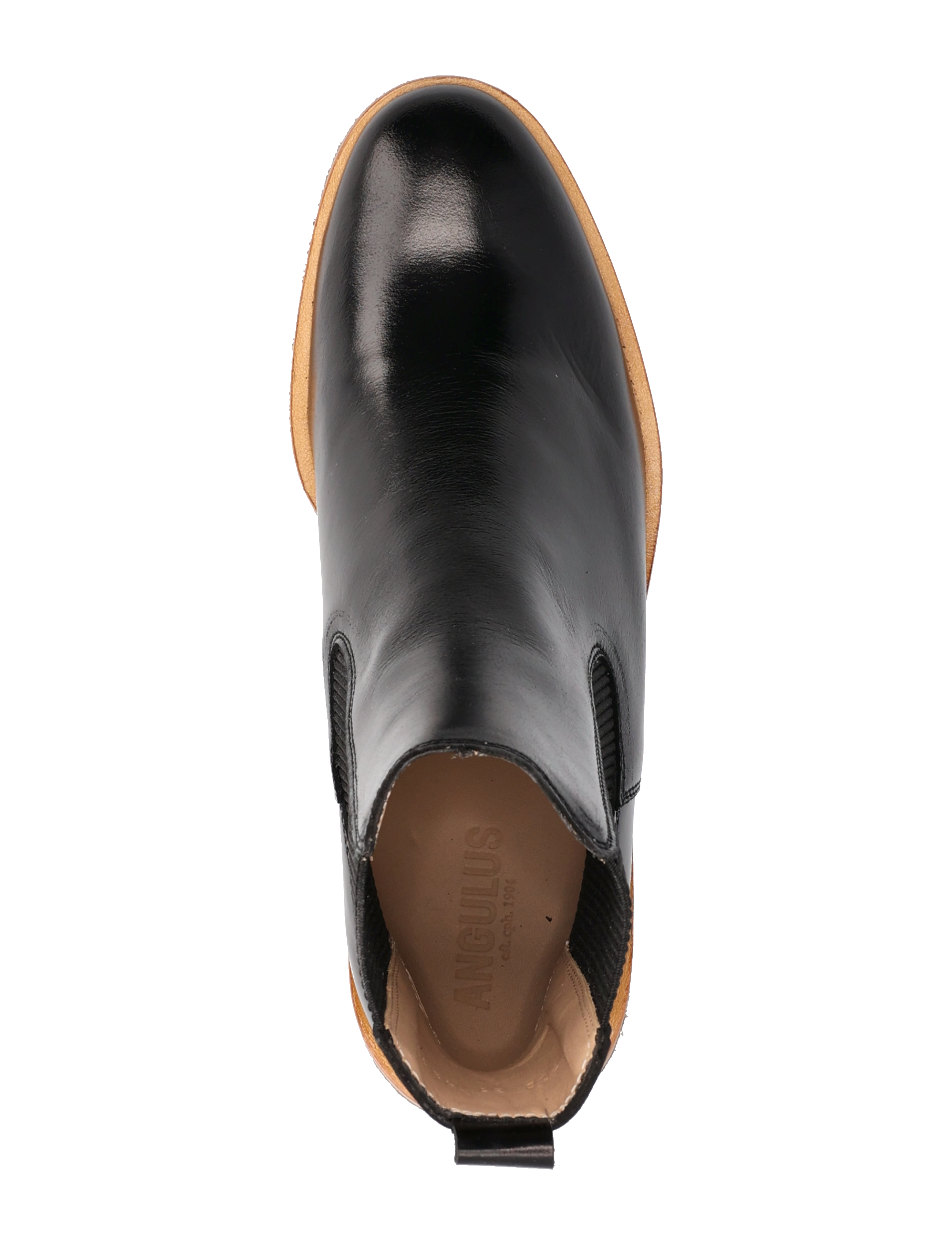 ANGULUS - Bootie - block heel - with zippe - høj hæl - 1835/019 black /black - 3