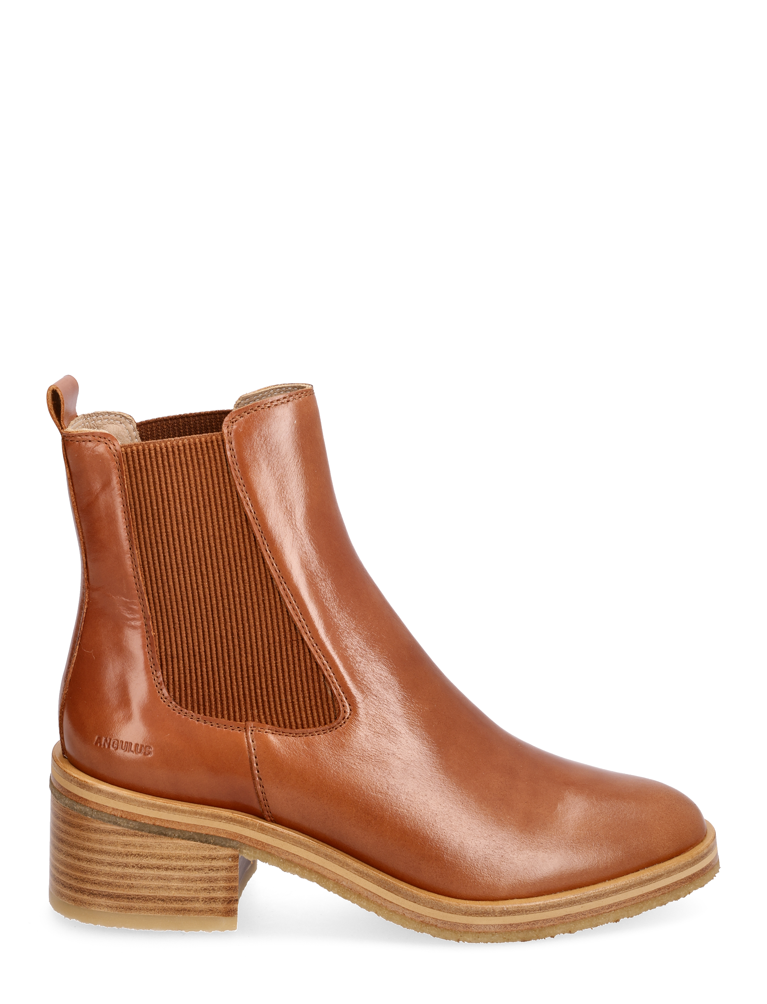 ANGULUS - Bootie - block heel - with zippe - stövletter - 1838/040 cognac/brown - 1