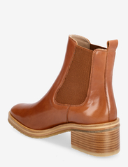 ANGULUS - Bootie - block heel - with zippe - høye hæler - 1838/040 cognac/brown - 2