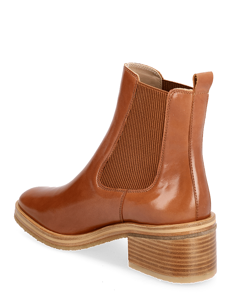 ANGULUS - Bootie - block heel - with zippe - stiefeletten mit absatz - 1838/040 cognac/brown - 2